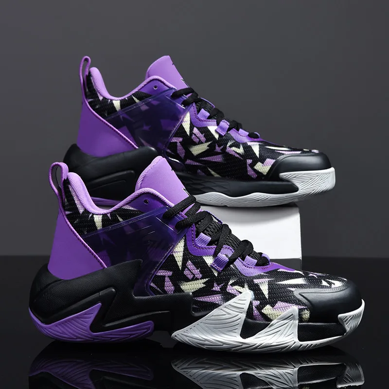 Spring Fashion Purple Men's Basketball Sneakers Men High Top Brand Sports Shoes for Basketball Professional Athletic Shoes Women
Spring Fashion Purple Men's Basketball Sneakers Men High Top Brand Sports Shoes for Basketball Professional Athletic Shoes Women