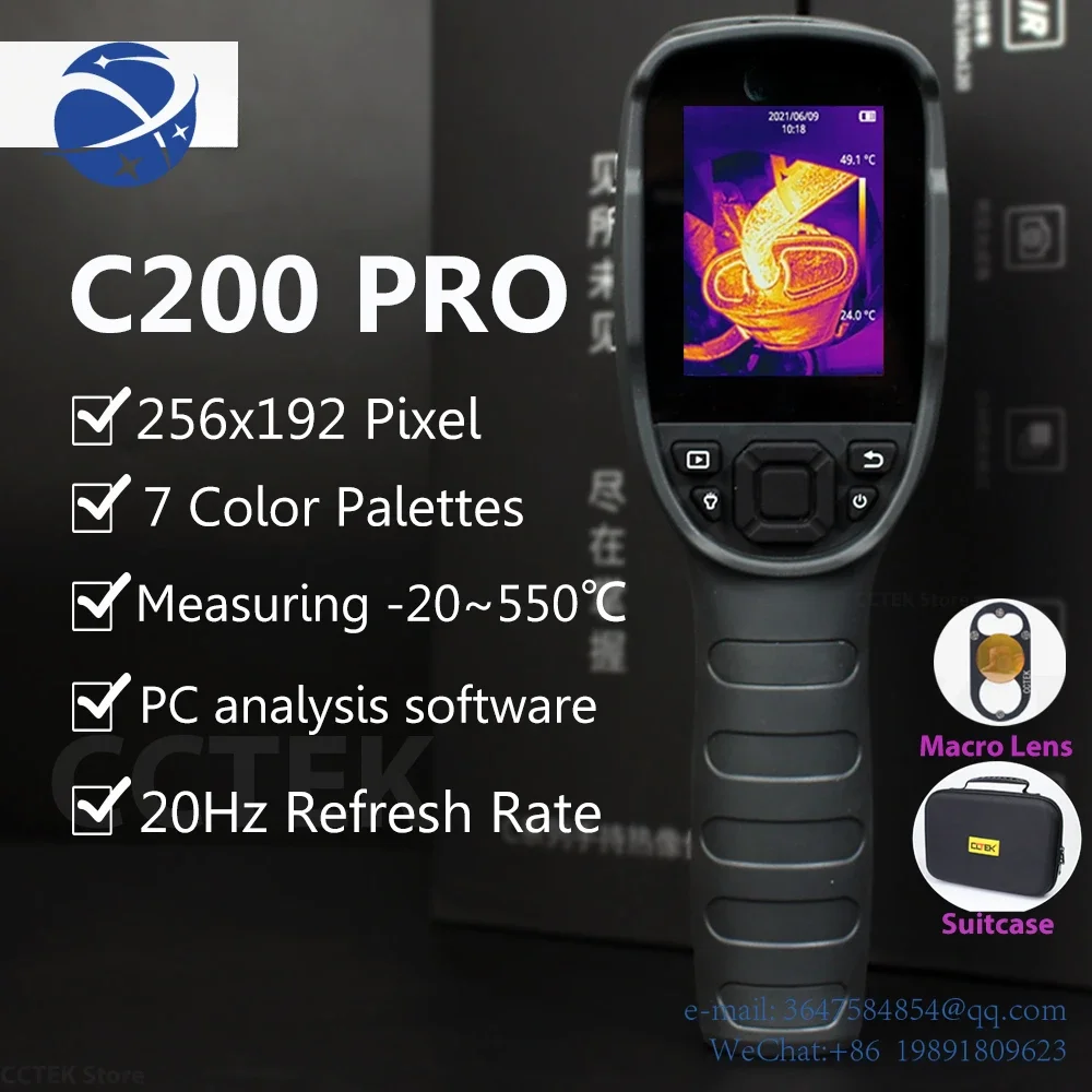 Инфракрасная тепловизионная камера YunyiInfiray C200 Pro 256x192, тепловое изображение, Термографическая профессиональная конструкция для Repa
Инфракрасная тепловизионная камера YunyiInfiray C200 Pro 256x192, тепловое изображение, Термографическая профессиональная конструкция для Repa