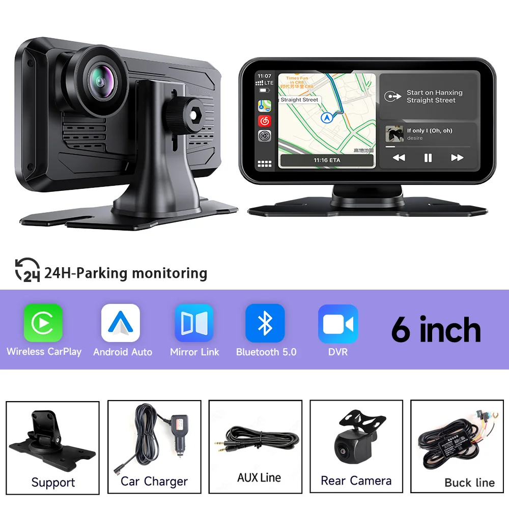 Портативный автомобильный зеркальный радиоприемник, мультимедийный видеоплеер, универсальный беспроводной Carplay Android, автоэкран, Bluetooth AUX, автомобильный сенсорный экран
Портативный автомобильный зеркальный радиоприемник, мультимедийный видеоплеер, универсальный беспроводной Carplay Android, автоэкран, Bluetooth AUX, автомобильный сенсорный экран