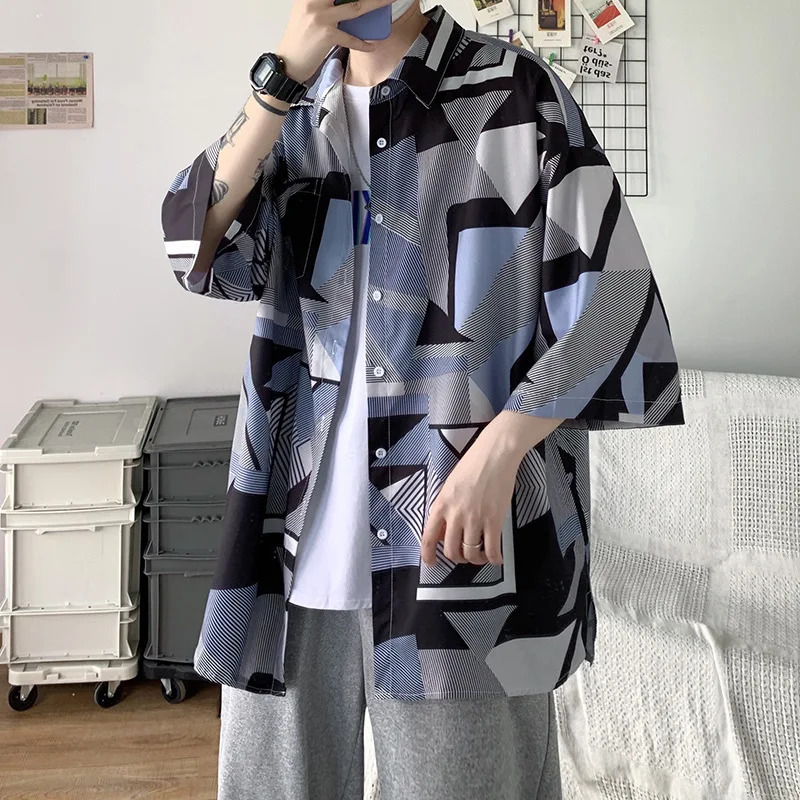 Summer Print Shirts Men Fashion Oversized Casual Shirts Men Streetwear Loose Short Sleeve Shirts Mens Hawaiian Shirts M-3XL
Summer Print Shirts Men Fashion Oversized Casual Shirts Men Streetwear Loose Short Sleeve Shirts Mens Hawaiian Shirts M-3XL