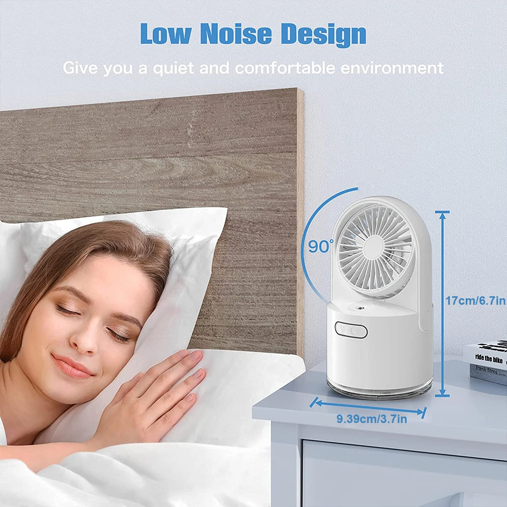 Humidifier Fan Rechargeable Desktop Air Cooler Personal Adjustable Cooling Fan with Night Light
Humidifier Fan Rechargeable Desktop Air Cooler Personal Adjustable Cooling Fan with Night Light