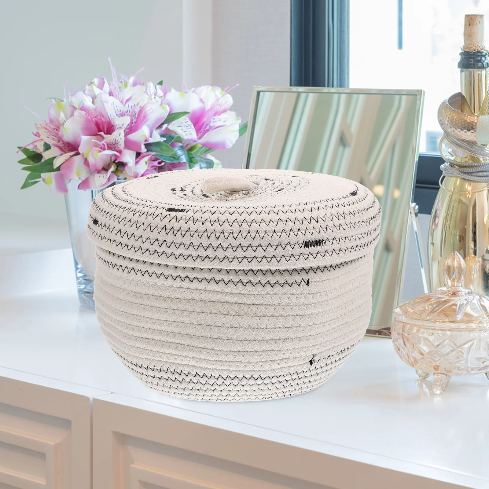 Basket Baskets Woven Storage Rope Cotton Lidded Decorative Hamper Clothes Nursery Organizinground Lidjute Bin Cover Potcontainer
Basket Baskets Woven Storage Rope Cotton Lidded Decorative Hamper Clothes Nursery Organizinground Lidjute Bin Cover Potcontainer