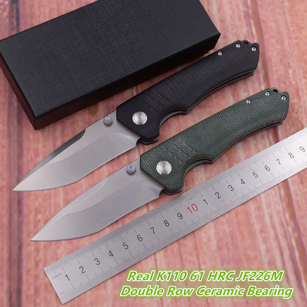 JUFULE Real K110 Blade JF226M Double Row Ceramic Bearing Micarta Handle Folding Tactical Camping Hunting EDC Tool Utility Knife
JUFULE Real K110 Blade JF226M Double Row Ceramic Bearing Micarta Handle Folding Tactical Camping Hunting EDC Tool Utility Knife