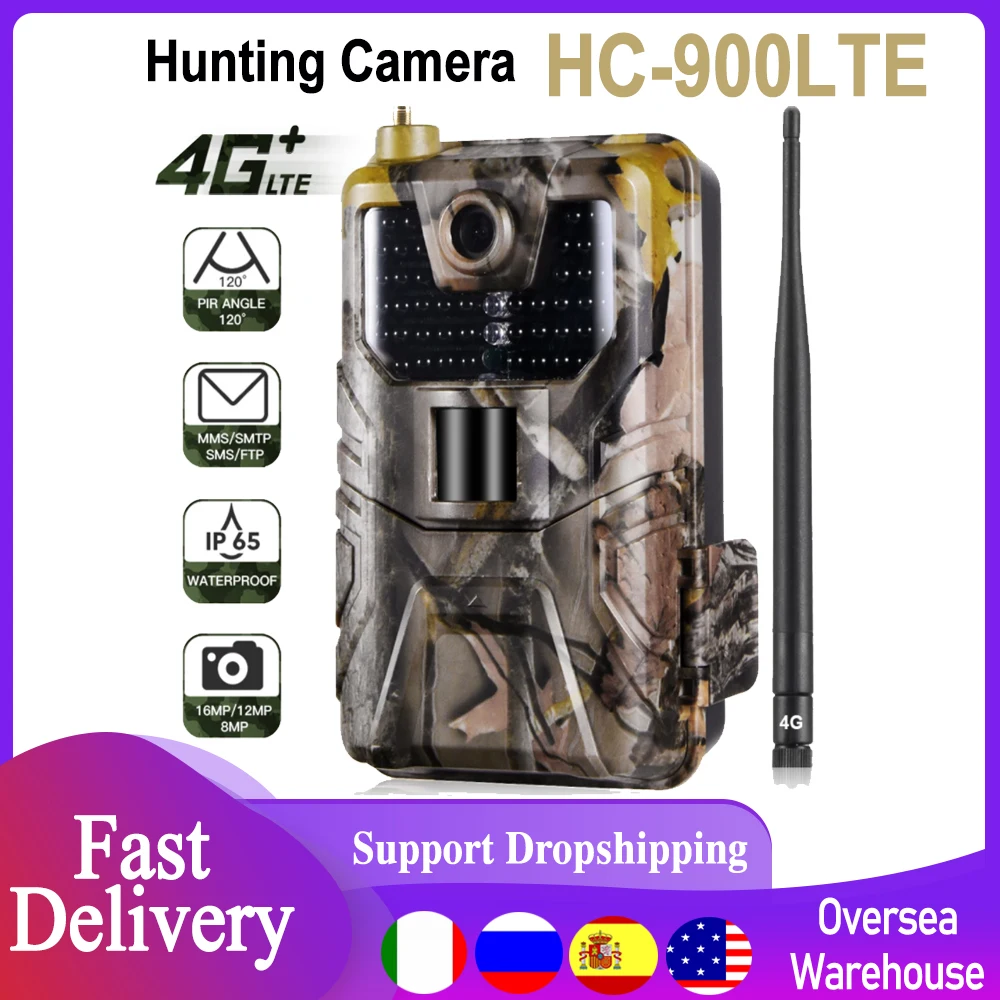 HC-900LTE Hunting Trail Camera 4G Night Vision Camera Traps 16MP 940nm MMS/SMS/SMTP/FTP 0.3s Trigger Time Wildlife Scouting Cam
HC-900LTE Hunting Trail Camera 4G Night Vision Camera Traps 16MP 940nm MMS/SMS/SMTP/FTP 0.3s Trigger Time Wildlife Scouting Cam