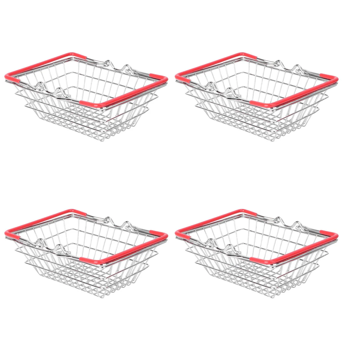 4 Pieces Mini Shopping Basket Handles Toy Accessories Grocery Wire Metal Baskets Fruit Storage
4 Pieces Mini Shopping Basket Handles Toy Accessories Grocery Wire Metal Baskets Fruit Storage