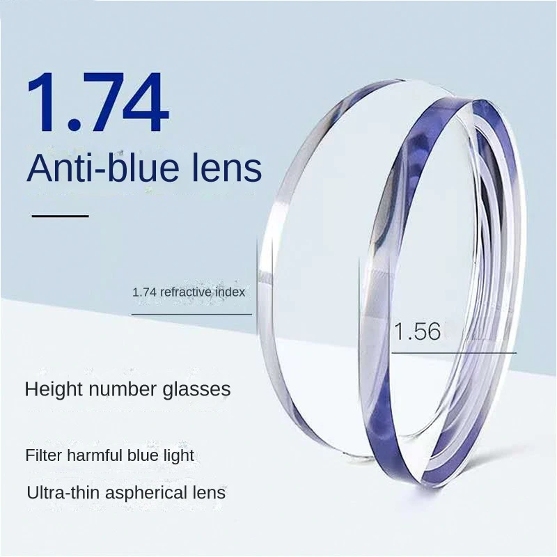 New 1.56/1.61/1.67/1.71/1.74 High Myopia Glasses Lenses Aspheric 1.67 Anti-Blue Light Lenses Processing Prescription Lenses 
New 1.56/1.61/1.67/1.71/1.74 High Myopia Glasses Lenses Aspheric 1.67 Anti-Blue Light Lenses Processing Prescription Lenses