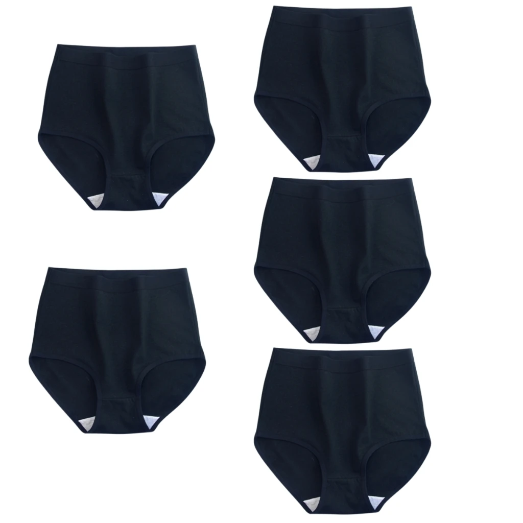 5Pcs Black Cotton Panties For Women Plus Size Female Underwear For 40-100KG Solid High Waist Briefs Ladies трусы женские Panty
5Pcs Black Cotton Panties For Women Plus Size Female Underwear For 40-100KG Solid High Waist Briefs Ladies трусы женские Panty