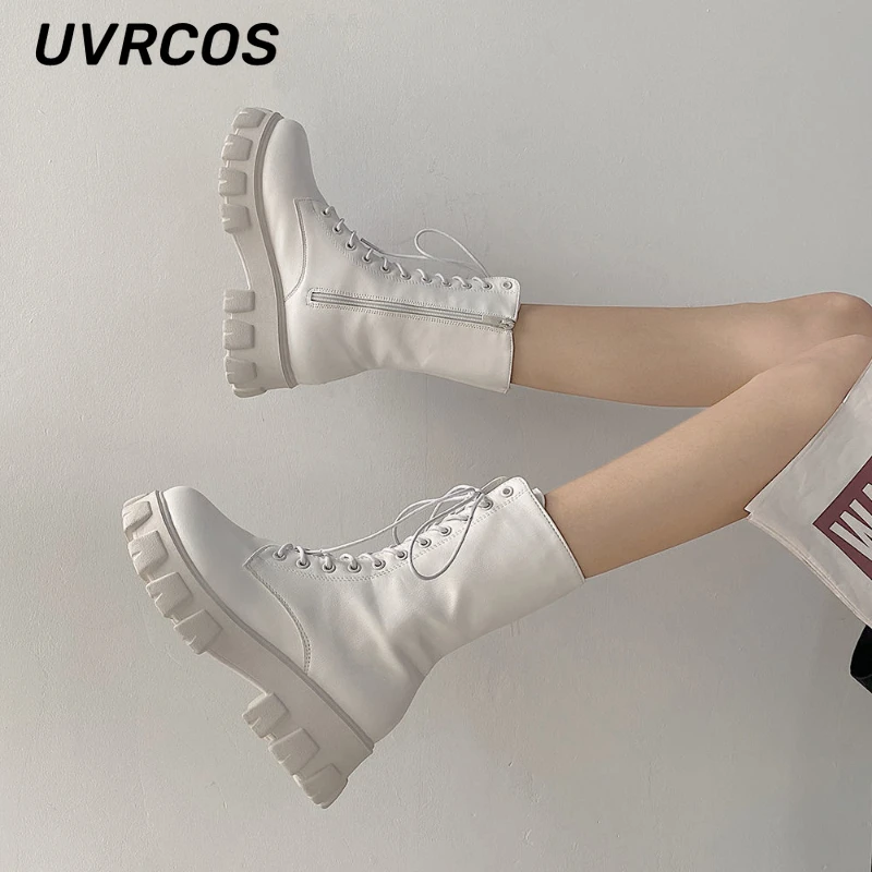 Thick Sole Low Heel Women Boots Chunky Heel Booties Zipper Lace Up Fashion Women Shoes British Style 2022 Winter Thin Boots
Thick Sole Low Heel Women Boots Chunky Heel Booties Zipper Lace Up Fashion Women Shoes British Style 2022 Winter Thin Boots