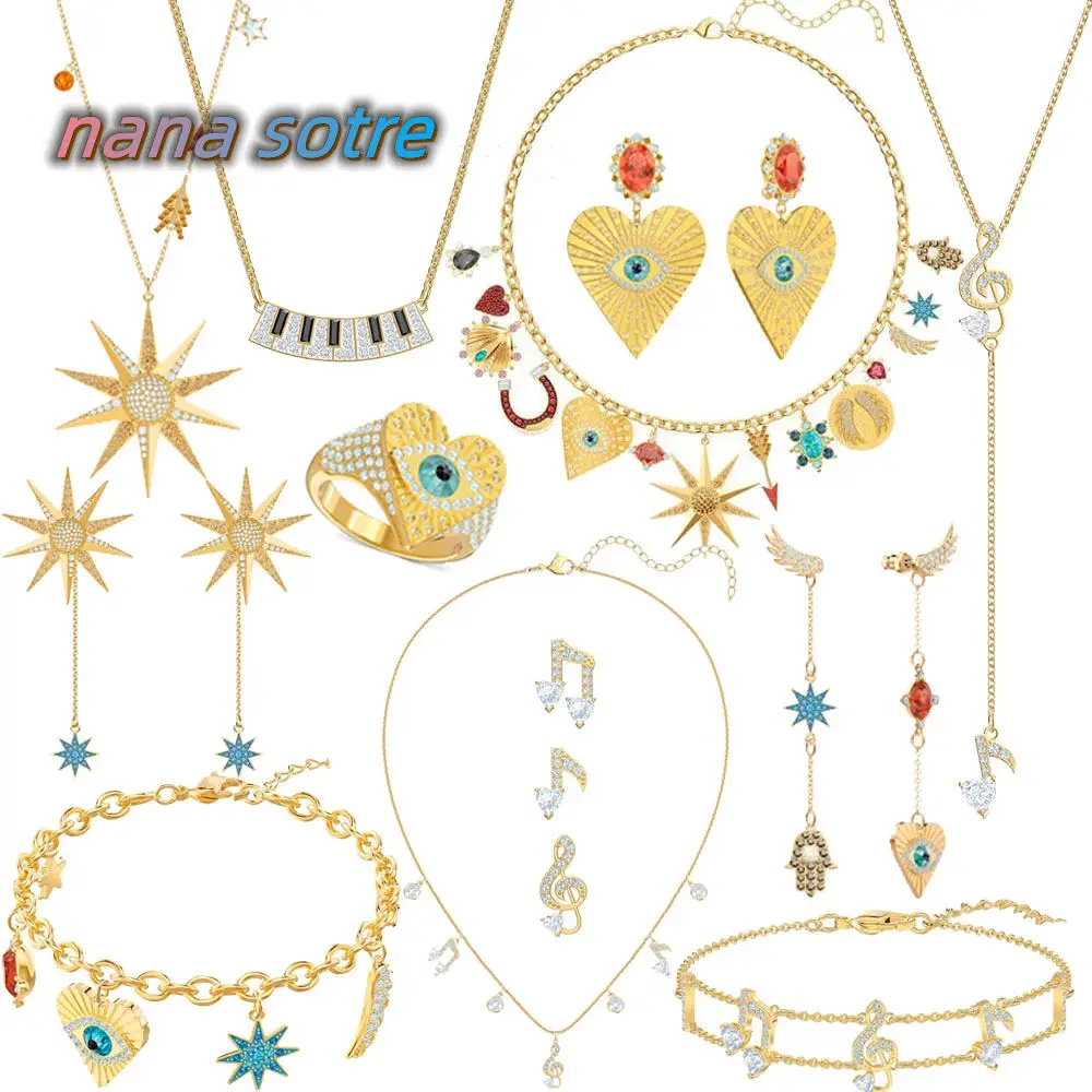 SWA Fashion Ladies Jewelry LUCKY GODDESS Series Sun Heart Jewelry Set Lady Earring Necklace Bracelet Romantic Jewelry For Women
SWA Fashion Ladies Jewelry LUCKY GODDESS Series Sun Heart Jewelry Set Lady Earring Necklace Bracelet Romantic Jewelry For Women