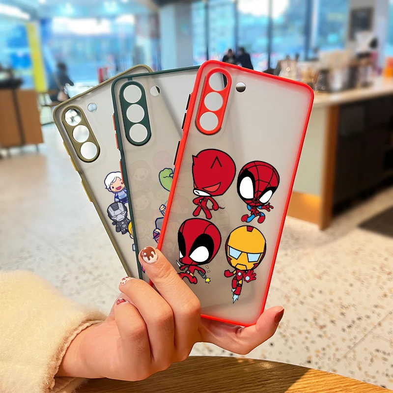 Marvel cute Avengers For Samsung Galaxy S21 S20 FE Ultra Plus S10 S9 S8 5G M31S 30 20 Frosted Translucent Phone Case
Marvel cute Avengers For Samsung Galaxy S21 S20 FE Ultra Plus S10 S9 S8 5G M31S 30 20 Frosted Translucent Phone Case
