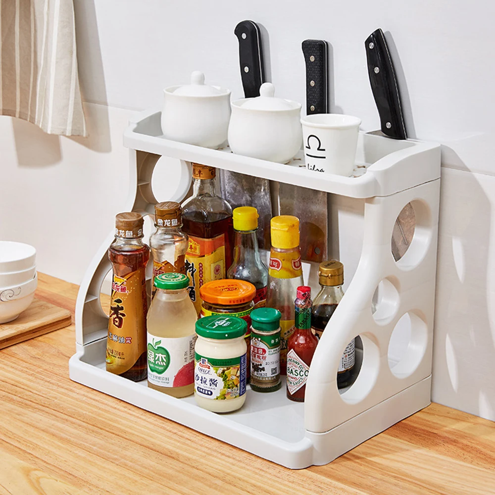 Two-layer Storage Rack Seasoning Bottle Holder Towel Knife Storage Shelf Large-capacity Kitchen Organizer Kitchen Accessories
Two-layer Storage Rack Seasoning Bottle Holder Towel Knife Storage Shelf Large-capacity Kitchen Organizer Kitchen Accessories