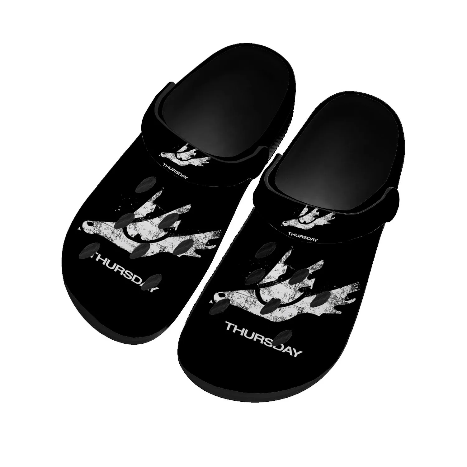 

Thursday Band Home Clog Mens Women Teenager Sandals Shoes Garden Bespoke Customized Breathable Shoe Beach Hole Slippers Black