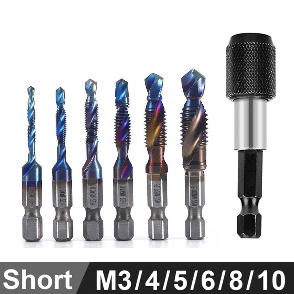 6/7pcs Hex Shank HSS Screw Thread Screw Tap Drill Bit Metric Tap Drill Bits Screw Machine Compound M3 M4 M5 M6 M8 M10 Hand Tool
6/7pcs Hex Shank HSS Screw Thread Screw Tap Drill Bit Metric Tap Drill Bits Screw Machine Compound M3 M4 M5 M6 M8 M10 Hand Tool