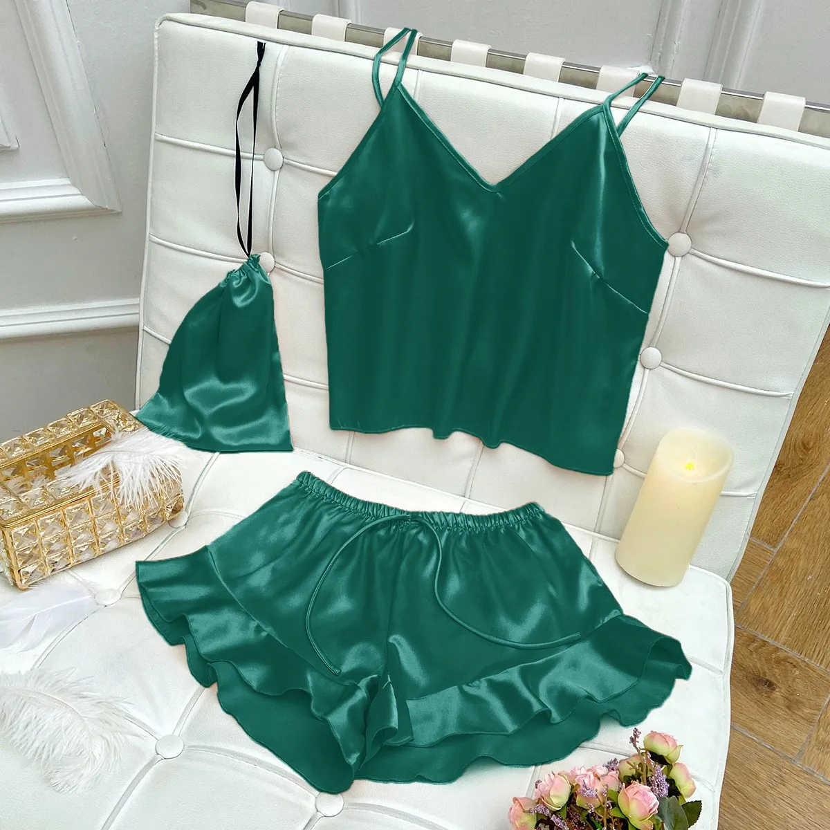 Womens Pajamas Strap Top&short Pjs Sleep Suit Sexy Cami Home Clothes 2PCS 2022 Summer New V-Neck Sleepwear Nightwear Lingerie
Womens Pajamas Strap Top&short Pjs Sleep Suit Sexy Cami Home Clothes 2PCS 2022 Summer New V-Neck Sleepwear Nightwear Lingerie