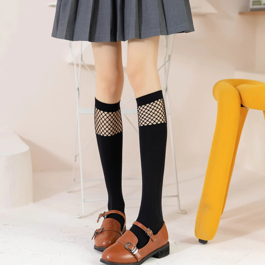 Fashion Women Sexy Knee High Socks Mesh Stockings Fishnet Cute College Style Girls Lolita Party Student Black Gothic Long Socks
Fashion Women Sexy Knee High Socks Mesh Stockings Fishnet Cute College Style Girls Lolita Party Student Black Gothic Long Socks