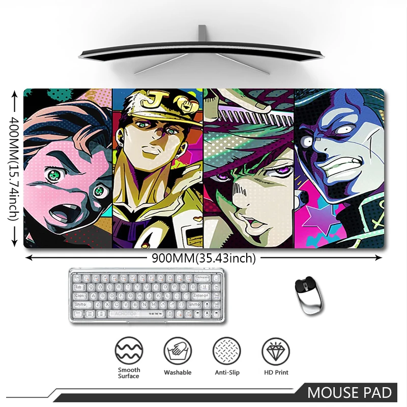 Large Anime Mouse Pad Jojo's Bizarre Adventure Mousepad Manga Keyboard Mats Rubber Computer Desk Mat Notebook Overlock Mousepads
Large Anime Mouse Pad Jojo's Bizarre Adventure Mousepad Manga Keyboard Mats Rubber Computer Desk Mat Notebook Overlock Mousepads