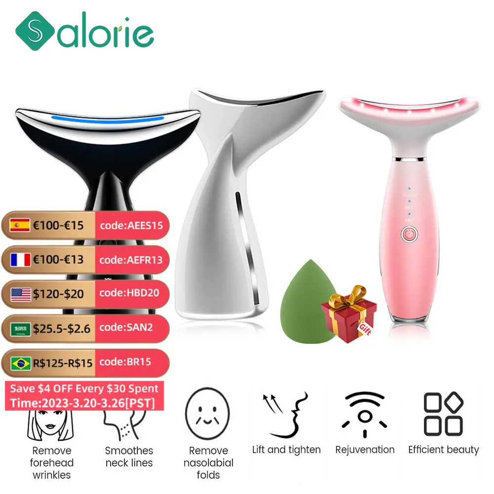 Electric Neck Beauty Massager EMS Color Light Neck Beauty Equipment Face and Neck Massage Neck Wrinkles USB Charging
Electric Neck Beauty Massager EMS Color Light Neck Beauty Equipment Face and Neck Massage Neck Wrinkles USB Charging