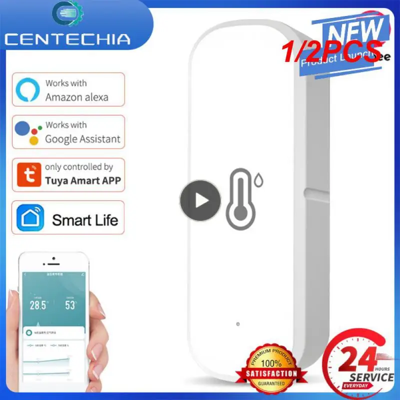 Умный гигрометр Tuya Zigbee/Wi-Fi, устройство для измерения влажности и температуры в помещении, дистанционное управление через приложение, работает с Alexa, 1/2 шт.
Умный гигрометр Tuya Zigbee/Wi-Fi, устройство для измерения влажности и температуры в помещении, дистанционное управление через приложение, работает с Alexa, 1/2 шт.