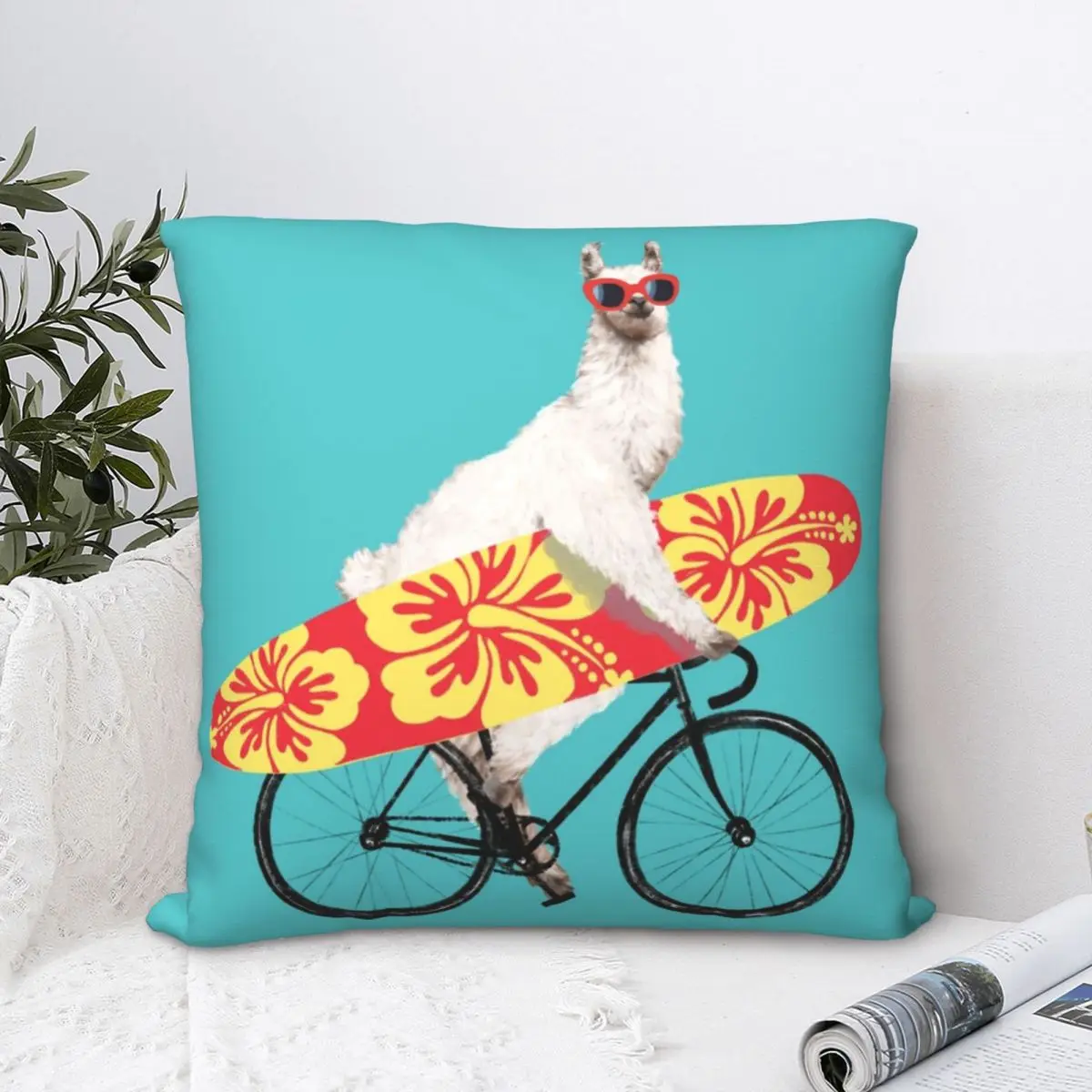 Lets Surf Llama Square Pillowcase Cushion Cover funny Home Decorative Home Nordic 45*45cm 
Lets Surf Llama Square Pillowcase Cushion Cover funny Home Decorative Home Nordic 45*45cm