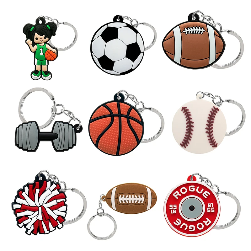 50PCS PVC key rings Baseball Rugby Sports Basketball Football cartoon keychain accessories for kids bag keys pendants decoration
50PCS PVC key rings Baseball Rugby Sports Basketball Football cartoon keychain accessories for kids bag keys pendants decoration