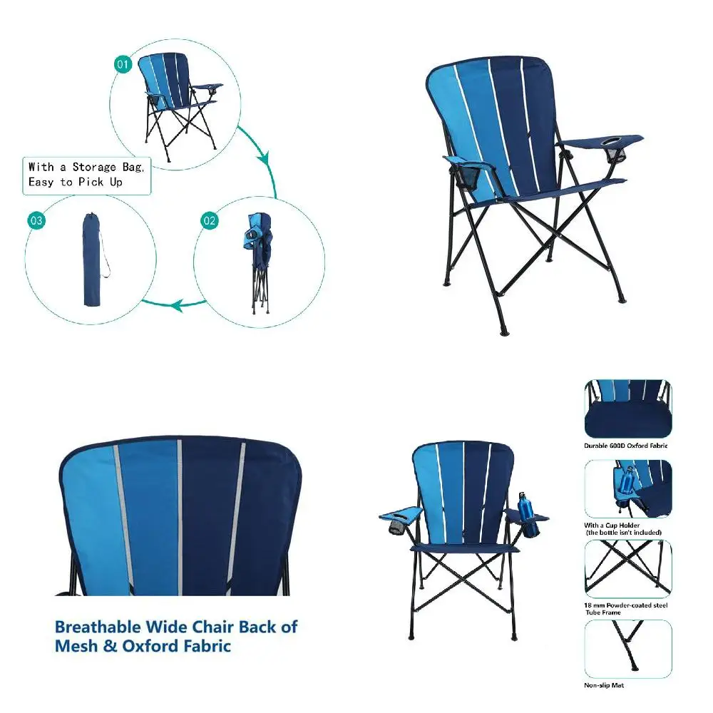 Astonishing Foldable, Durable and Sturdy 350Lbs Steel Frame Lawn Chair, with Built-in Cup Holder- Stylish Blue Color, Perfect fo
Astonishing Foldable, Durable and Sturdy 350Lbs Steel Frame Lawn Chair, with Built-in Cup Holder- Stylish Blue Color, Perfect fo