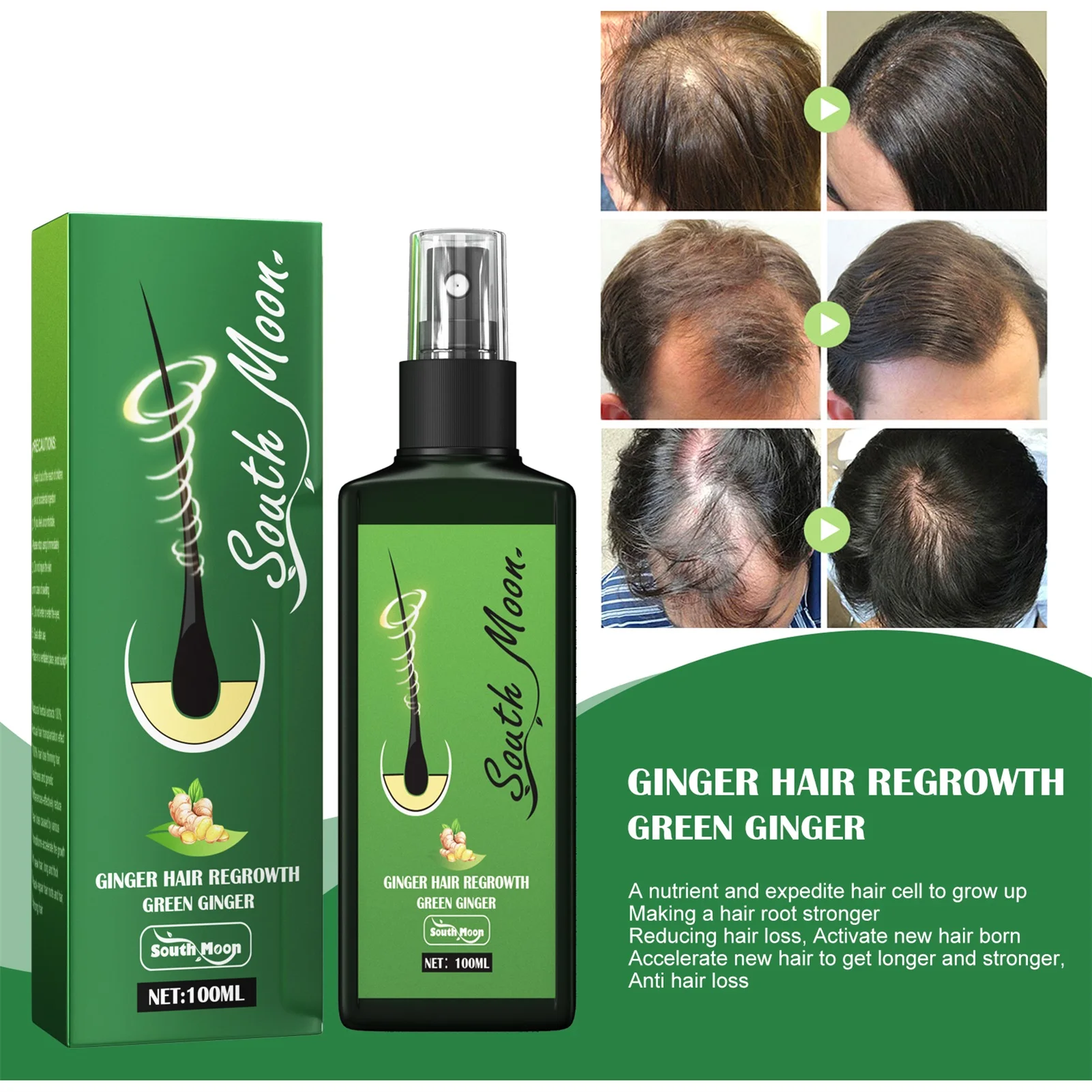Sdotter New Ginger Hair Growth Spray Lotion Serum Anti Hair Loss Products Fast Grow Prevent Hair Dry Frizzy Damaged Thinning Rep
Sdotter New Ginger Hair Growth Spray Lotion Serum Anti Hair Loss Products Fast Grow Prevent Hair Dry Frizzy Damaged Thinning Rep