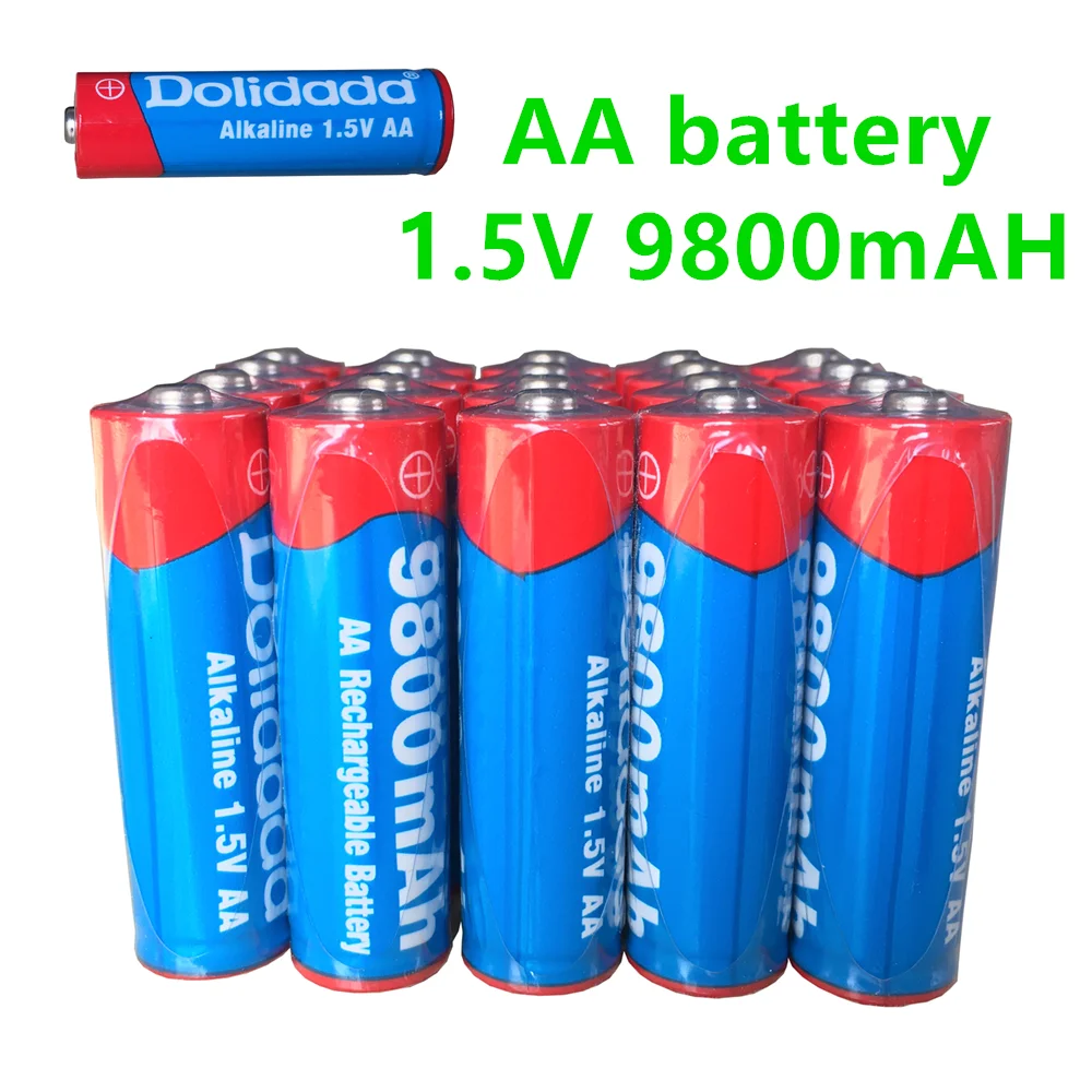 

New Brand AA 9800mAh 1.5V Rechargeable Battery New Alkaline Rechargeable Battery for Flashlights, Toys, Mice, Etc.+Free Shipping