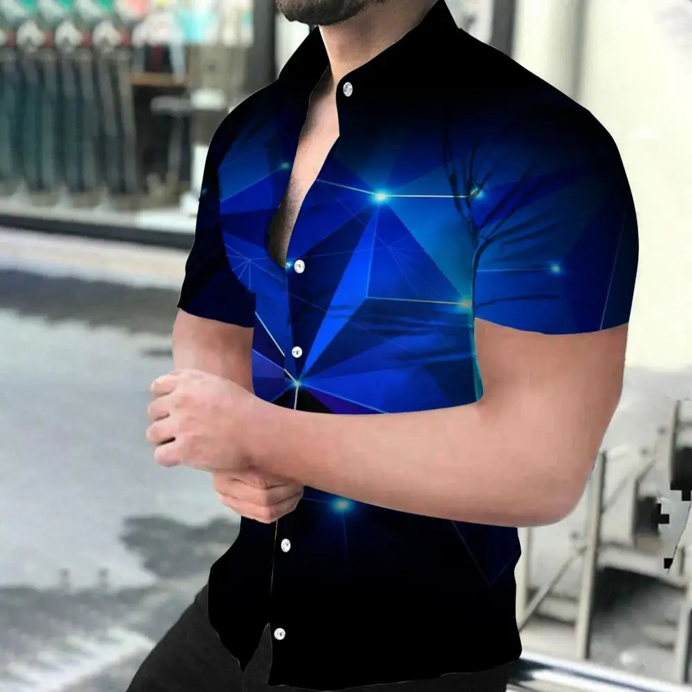 Men Summer Shirt Turn-down Collar Buttoned Shirts Slim Fit Bright Light Print Stand Collar Summer Club Shirt Daily Clothes
Men Summer Shirt Turn-down Collar Buttoned Shirts Slim Fit Bright Light Print Stand Collar Summer Club Shirt Daily Clothes