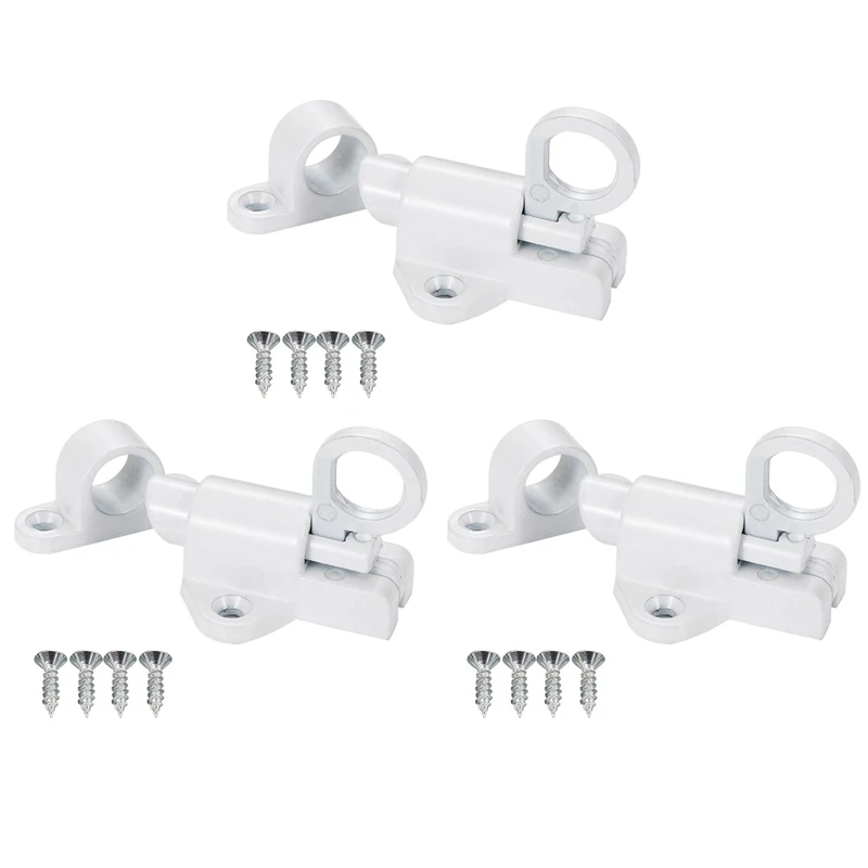 3X Aluminum Alloy Security Automatic Window Gate Lock Spring Bounce Door Bolt Latch, White
3X Aluminum Alloy Security Automatic Window Gate Lock Spring Bounce Door Bolt Latch, White