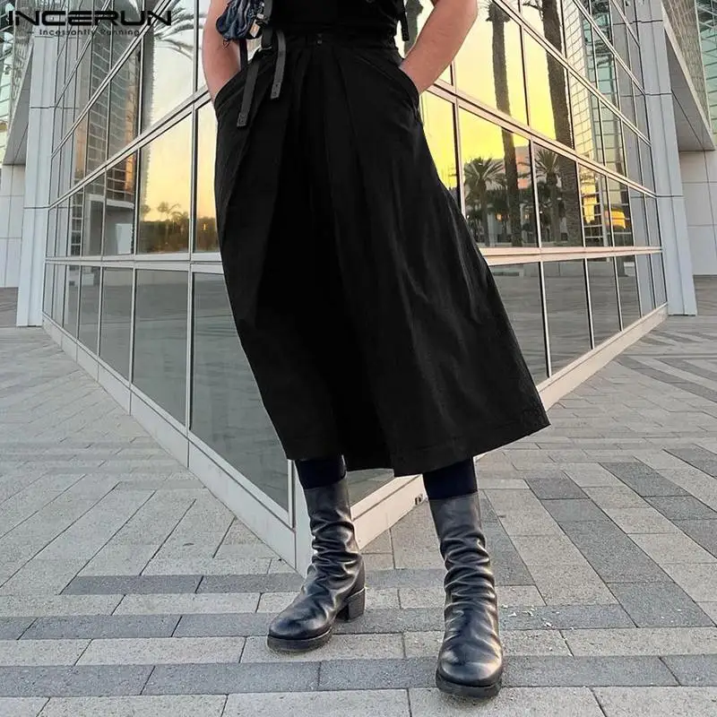 INCERUN 2023 Casual Simple Men's Fashion Loose Pleated Pantalons Streetwear Stylish Male Hot Sale Solid Cropped Pantalons S-5XL
INCERUN 2023 Casual Simple Men's Fashion Loose Pleated Pantalons Streetwear Stylish Male Hot Sale Solid Cropped Pantalons S-5XL