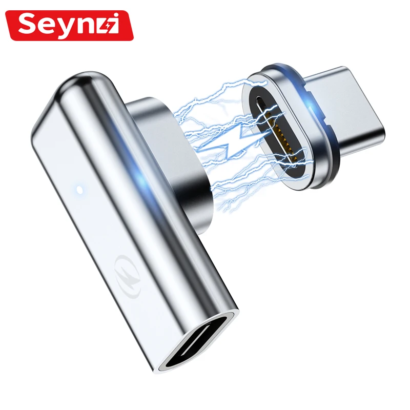 Магнитный адаптер SeynLi 100 Вт USB Type-C гнездо Type-c C штекер магнитный преобразователь
