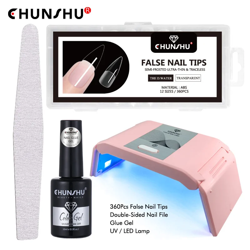 Quick Extension False Nail Tips Kit With Nails Lamp Nail Glue Gel 360Pcs Extra Long Square Coffin Manicure Fake Nail Dual Forms
Quick Extension False Nail Tips Kit With Nails Lamp Nail Glue Gel 360Pcs Extra Long Square Coffin Manicure Fake Nail Dual Forms