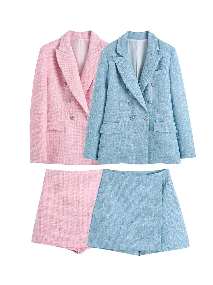 2021 Women Autumn New Fashion Double Breasted Tweed Check Blazer Coat Vintage Long Sleeve Pockets Female Outerwear Chic
2021 Women Autumn New Fashion Double Breasted Tweed Check Blazer Coat Vintage Long Sleeve Pockets Female Outerwear Chic