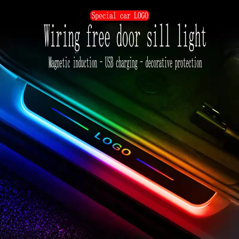 LED streamer door welcome pedal atmosphere light anti-stepping car threshold bar wireless sensor light free wiring in the car
LED streamer door welcome pedal atmosphere light anti-stepping car threshold bar wireless sensor light free wiring in the car