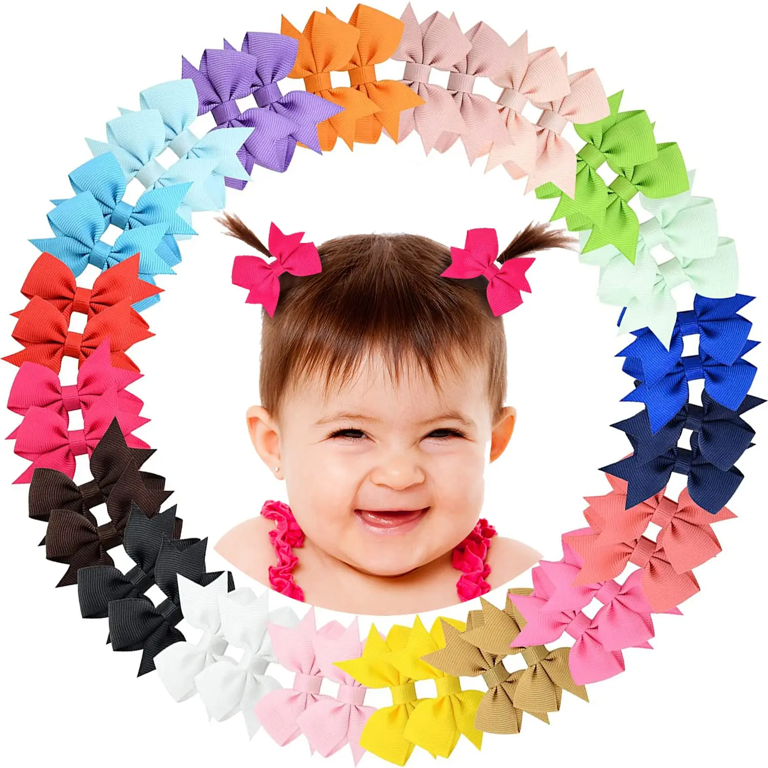 30Pcs 3inch Grosgrain Ribbon Hair Bows Alligator Clips for Baby Kids Girls Hair Accessories 40 Colors Hair Clips
30Pcs 3inch Grosgrain Ribbon Hair Bows Alligator Clips for Baby Kids Girls Hair Accessories 40 Colors Hair Clips