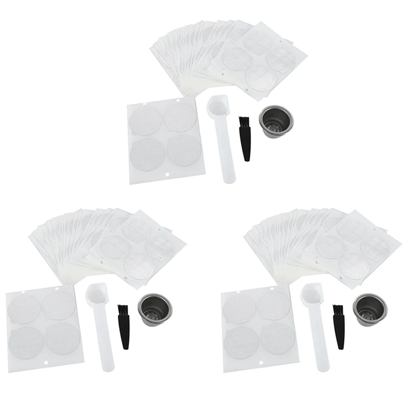 3 Pods 300 Seals Stainless Steel Refillable Nespresso Coffee Capsule Reusable For Nespresso Machine Coffee Filter
3 Pods 300 Seals Stainless Steel Refillable Nespresso Coffee Capsule Reusable For Nespresso Machine Coffee Filter