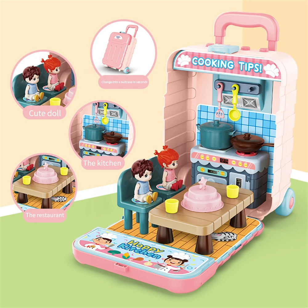 Suitcase doll house Travel Trolley Model Toy Set Children's Play House Scene Interactive Toy Durable Kids Toys Girl Birth Gifts
Suitcase doll house Travel Trolley Model Toy Set Children's Play House Scene Interactive Toy Durable Kids Toys Girl Birth Gifts