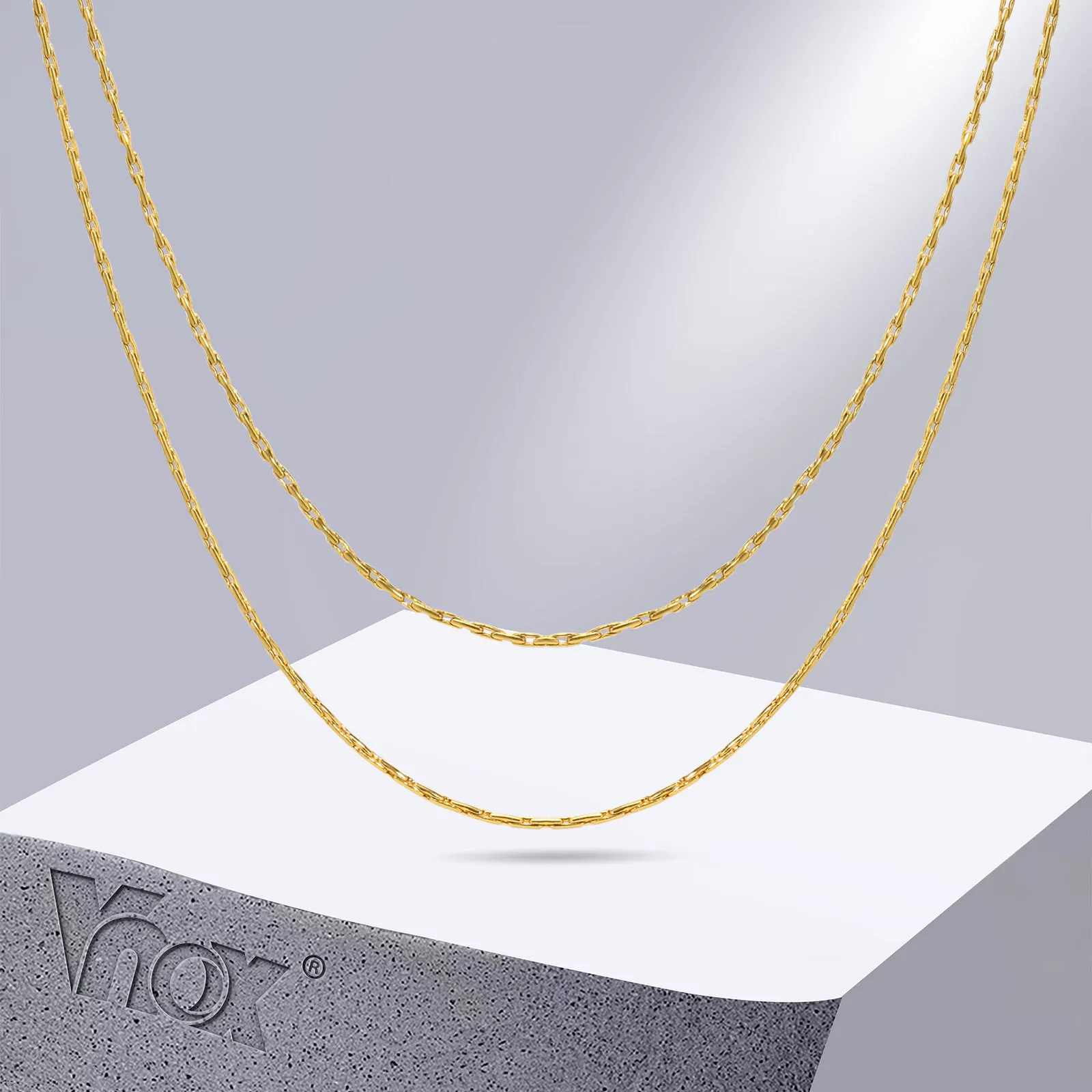 Vnox Stylish Layered Chain Necklaces for Women, Dainty Layering Chokers, Gold Plated Stainless Steel Collar
Vnox Stylish Layered Chain Necklaces for Women, Dainty Layering Chokers, Gold Plated Stainless Steel Collar