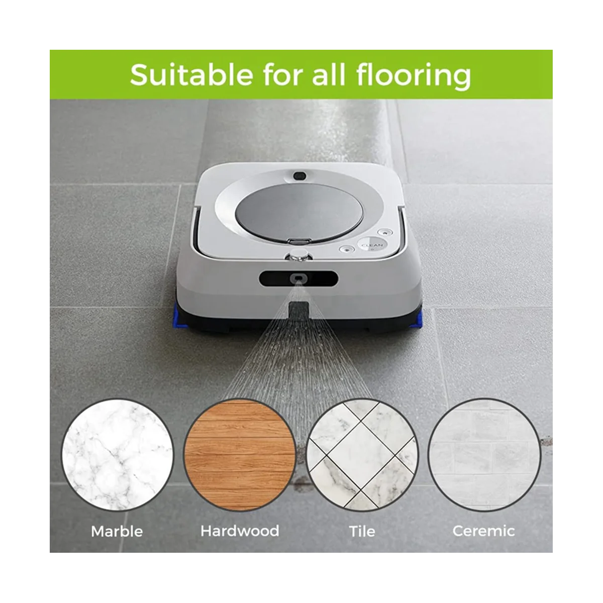 Mop Cloth for IRobot Braava Jet M6 Series Ultimate Robot Mop Washable and Reusable Robot Wet Mopping Pads Accessories 
Mop Cloth for IRobot Braava Jet M6 Series Ultimate Robot Mop Washable and Reusable Robot Wet Mopping Pads Accessories