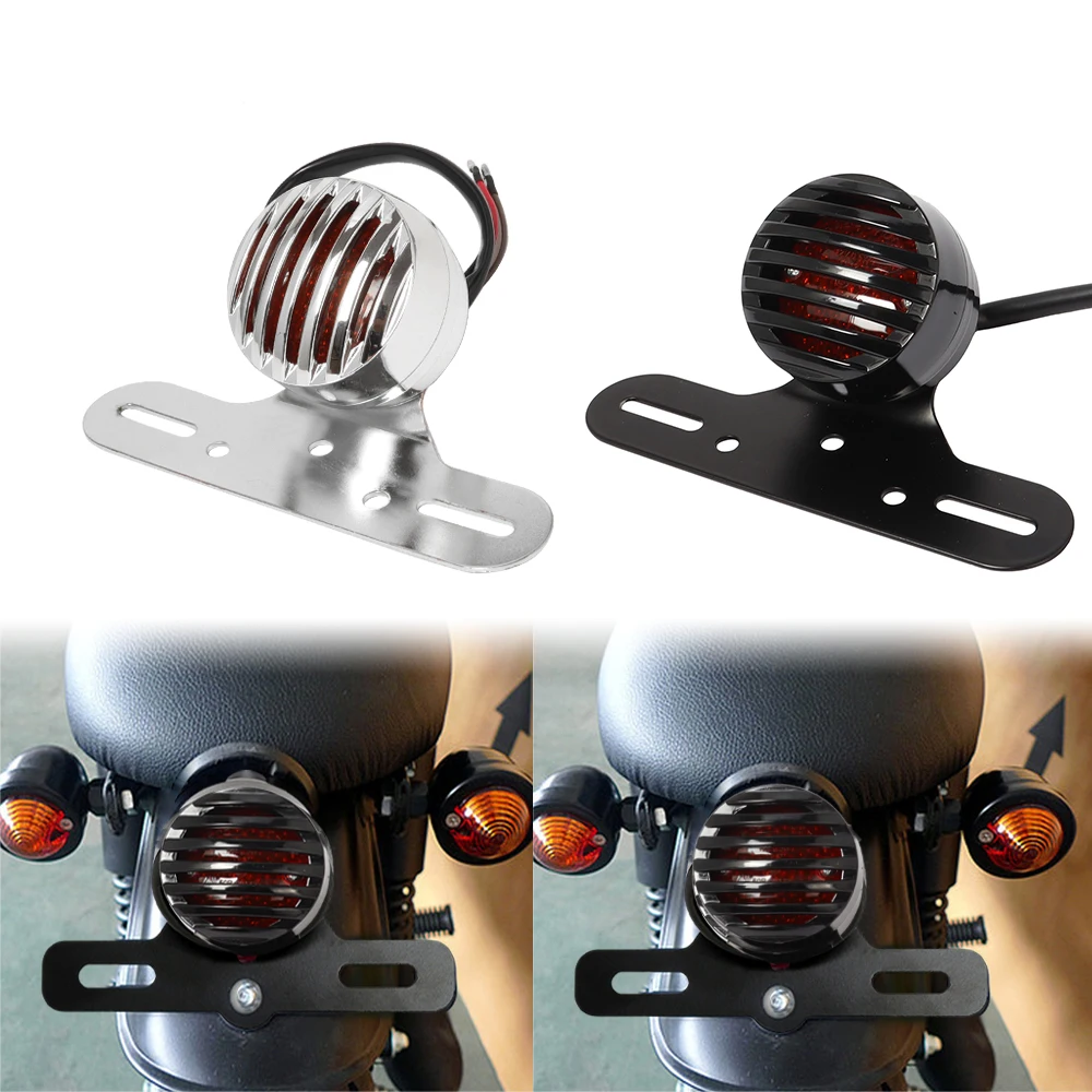 Black Retro LED Motorcycle Tail Light Moto Rear Indicator License Plate Bracket Chopper Motorbike Brake Lights for Harley Honda
Black Retro LED Motorcycle Tail Light Moto Rear Indicator License Plate Bracket Chopper Motorbike Brake Lights for Harley Honda