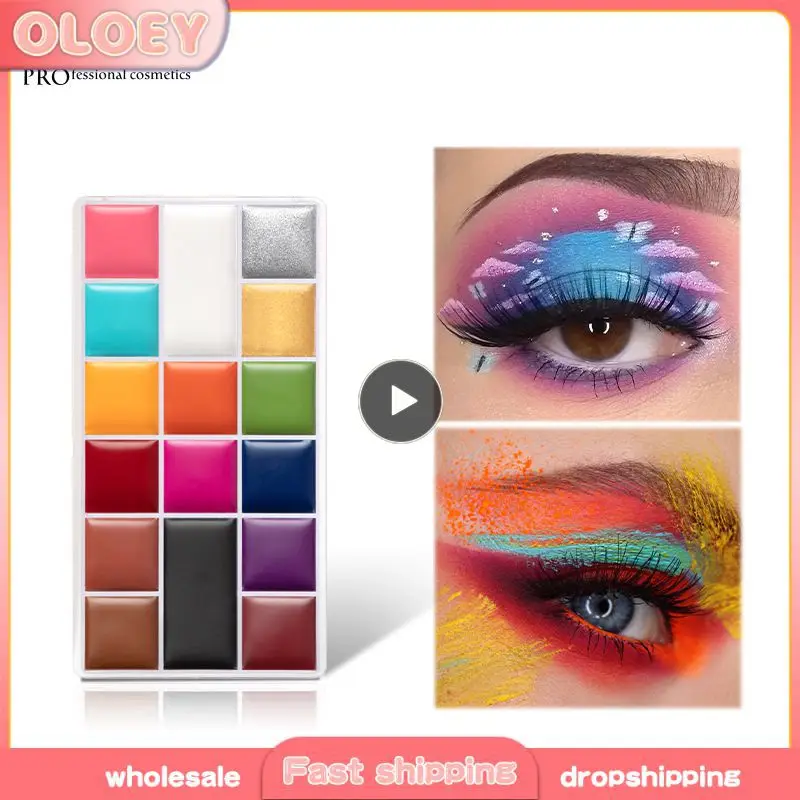 16 Colors Flash Tattoo Face Body Paint Oil Painting Halloween Professional Abstract Art Party Fancy Makeup TSLM1
16 Colors Flash Tattoo Face Body Paint Oil Painting Halloween Professional Abstract Art Party Fancy Makeup TSLM1