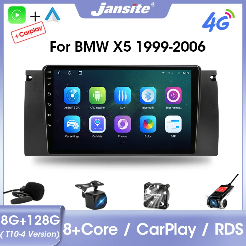 Автомобильный радиоприемник Jansite 2 Din Android 11 для BMW X5 E39 E53 1999-2006 мультимедийный видеоплеер навигация GPS Стерео RDS DSP Carplay FM
Автомобильный радиоприемник Jansite 2 Din Android 11 для BMW X5 E39 E53 1999-2006 мультимедийный видеоплеер навигация GPS Стерео RDS DSP Carplay FM