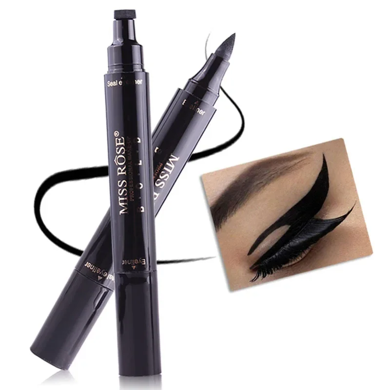 

Double Head Stamp Eyeliner Instant Dry Waterproof Grease Resistant Perfect Eye Makeup Essential for Beginners