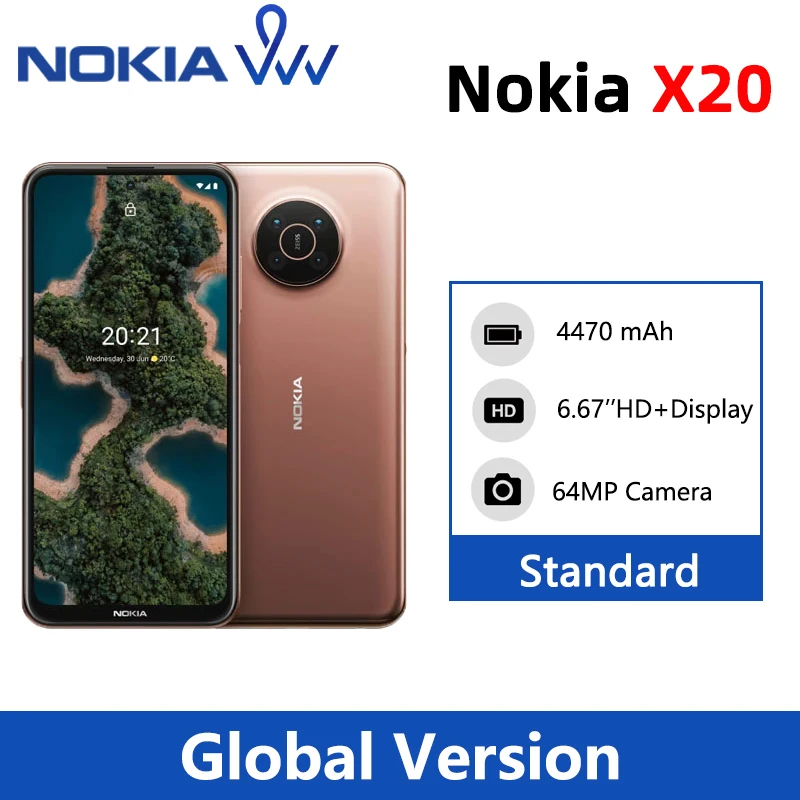 

Смартфон Nokia X20, 8 ГБ, 128 ГБ, 6,67 дюйма, FHD + дисплей, аккумулятор 4470 мАч, Snapdragon 480, фотография 32 МП, Селфи, 2 SIM-карты