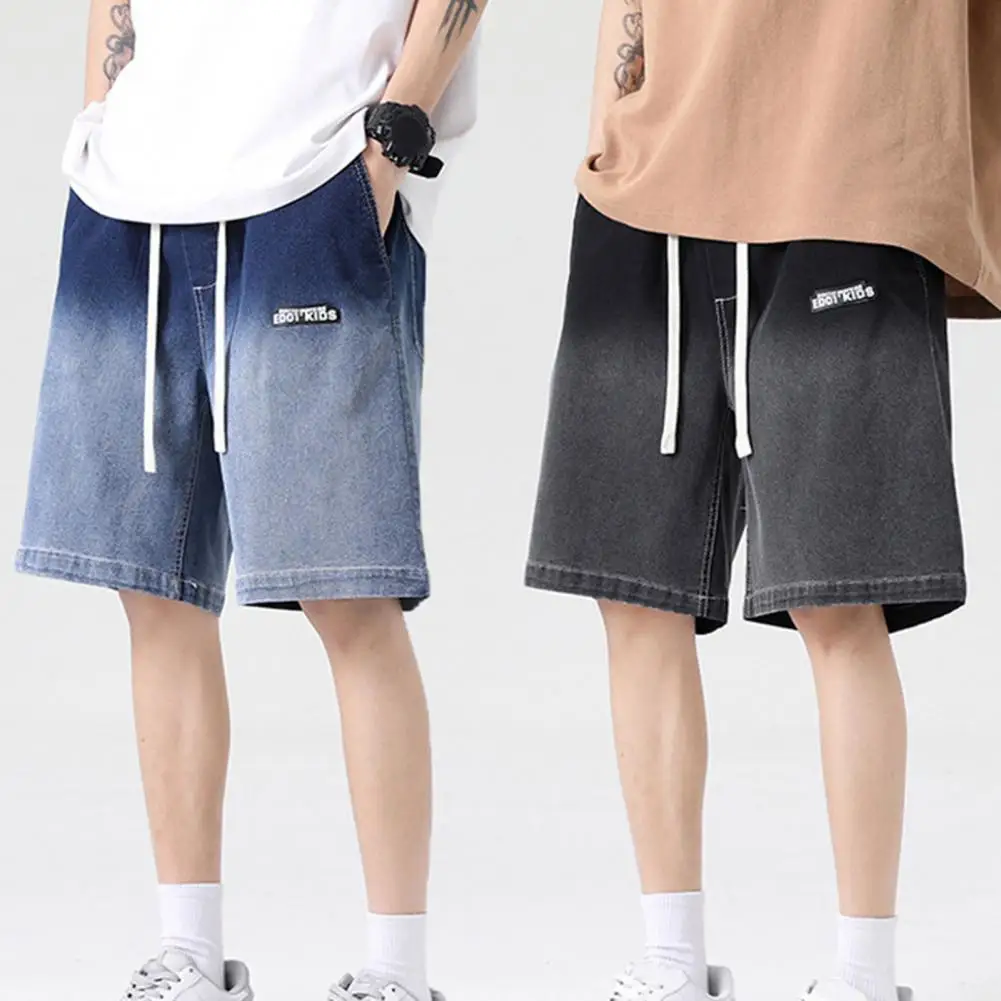Comfortable Men Shorts Gradient Contrast Men's Summer Shorts Elastic Waist Wide Leg Deep Crotch Knee Length with Pockets Elastic
Comfortable Men Shorts Gradient Contrast Men's Summer Shorts Elastic Waist Wide Leg Deep Crotch Knee Length with Pockets Elastic
