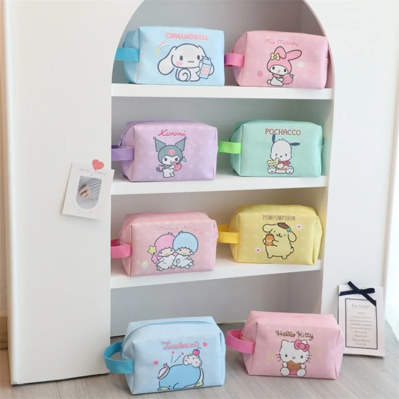 

Милая женская косметичка Sanrio Kuromi мультяшная Студенческая сумка большой емкости для ручек мультяшная сумка для канцелярских принадлежностей подарок для девочек