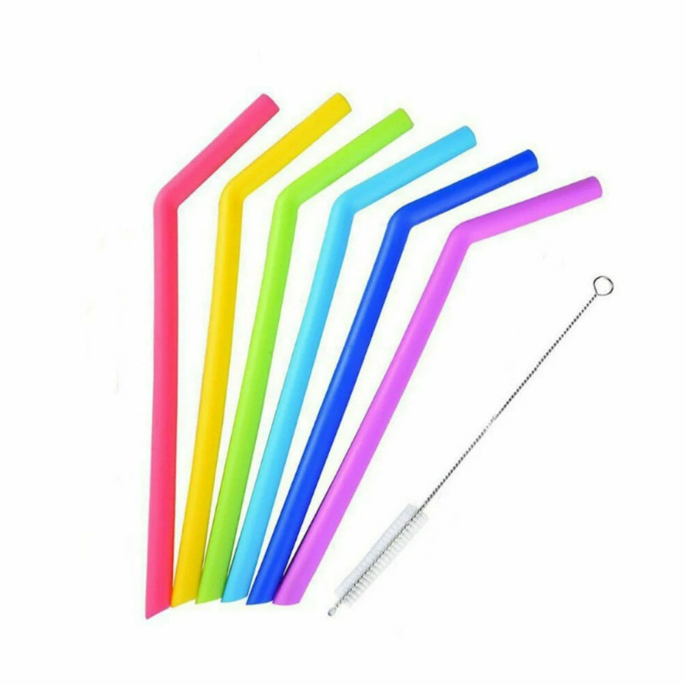 3/4/6 Pcs Rainbow Reusable Straight Silicone Drink Drinking Straws Kids With Cleaning Brush Party Bar Accessory
3/4/6 Pcs Rainbow Reusable Straight Silicone Drink Drinking Straws Kids With Cleaning Brush Party Bar Accessory