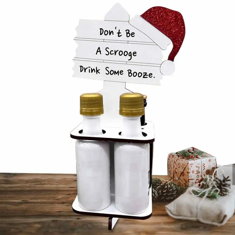 

Christmas Wine Bottle Holder Wooden Wine Bottle Storage Caddy Christmas Theme Design Wine Storage Holder Wine Holder Stand