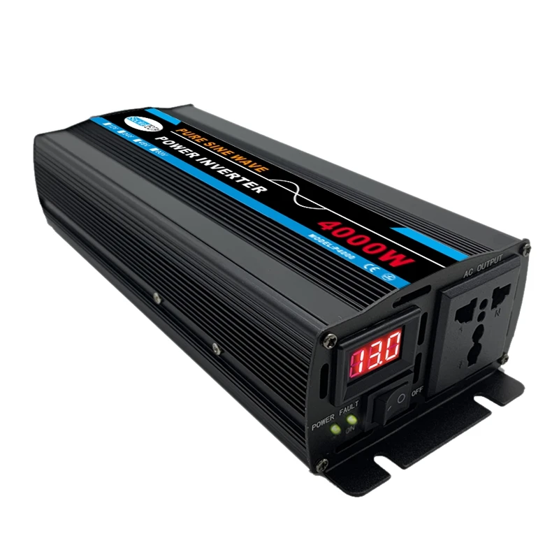 Pure Sine Wave Inverter To AC110V 4000W Voltage Transformer Power Converter Solar Inverter LED Display
Pure Sine Wave Inverter To AC110V 4000W Voltage Transformer Power Converter Solar Inverter LED Display