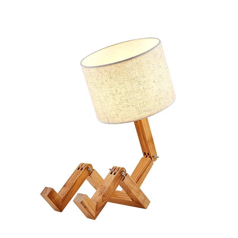 Modern Wood Robot Fabrics Desk Lamps Bedroom Study Bedroom Children Room Light Fixture LED Bulbs Home Decor Warm Lights 90-260V
Modern Wood Robot Fabrics Desk Lamps Bedroom Study Bedroom Children Room Light Fixture LED Bulbs Home Decor Warm Lights 90-260V